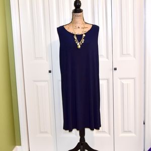 TIANA B. Blue Sheath Stretch Dress Size 18W